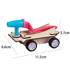 Children's Toys Science Handicraft Small Invention Balloon Powered Car Technology Small DIY Reaction Car Brain Teaser Toy
