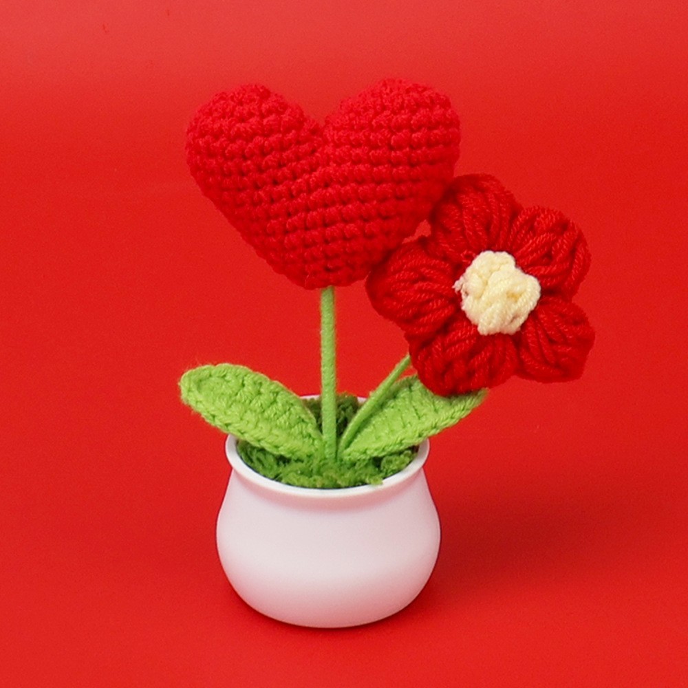 Rojo - maceta de flores de amor