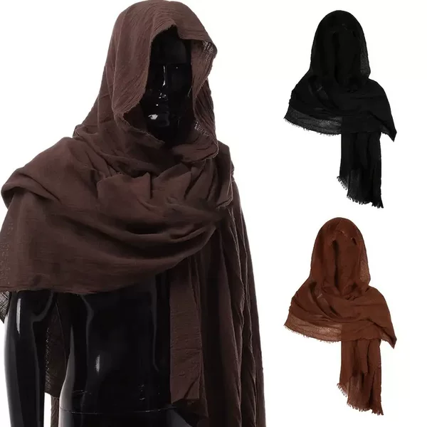 Amazon Halloween Headscarf, Vintage Hat, Shawl, Renaissance Mid-Shoulder Retro Hooded Cloak, Cosplay