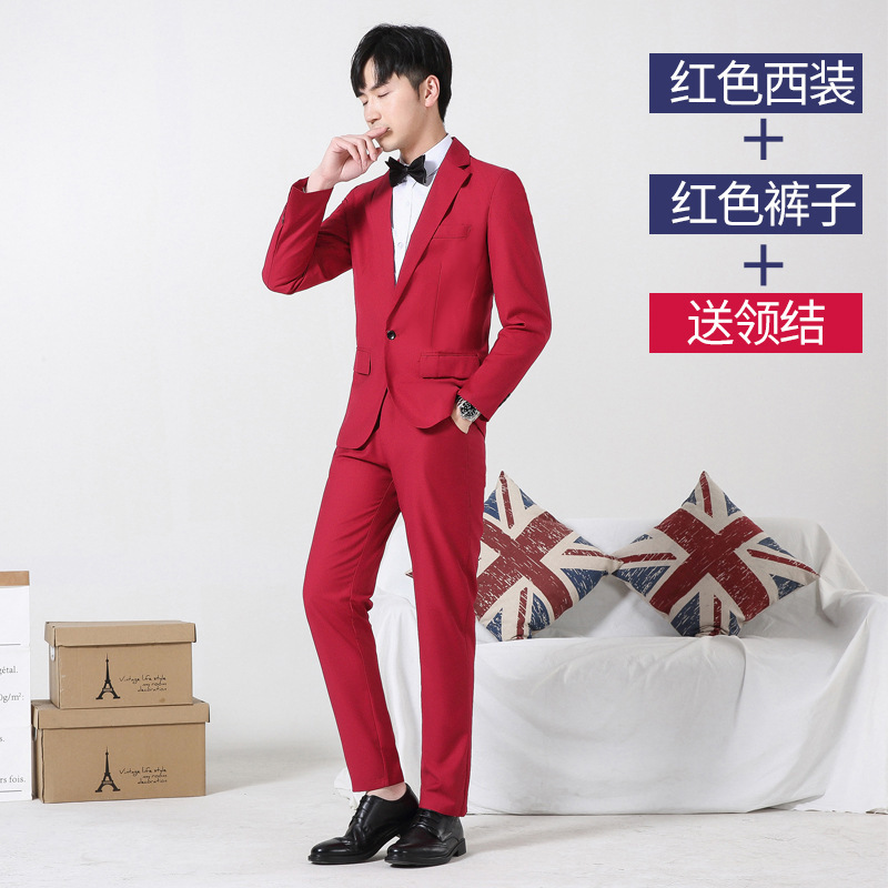 Red suit + pants comes with bow tie / M