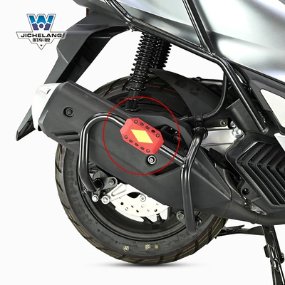 Muscle car Wolf for Motorcycle bumper - thickened-carbon-steel-exhaust-bar-1-reflective-sequin-anti-drop-rubber-red