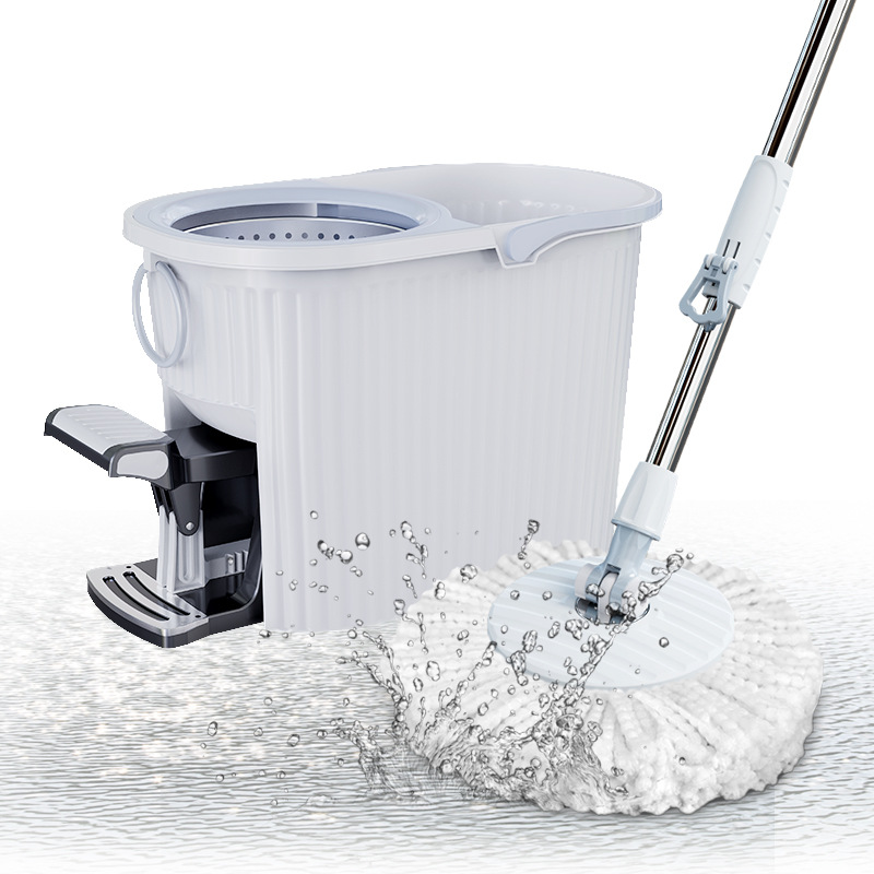 四驱旋转拖把桶脚踏好神拖家用免手洗省力柳条桶工厂批发