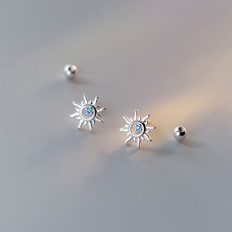 1 Piece Basic Commute Sun Plating Inlay Copper Zircon Ear Studs display picture 4
