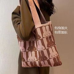 加大針織包斜挎包禮物袋時尚手腕包網紅手提包女針織水桶包百搭包