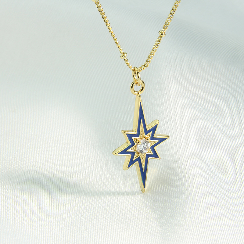 Simple Style Geometric Copper Necklace Inlay Copper Necklaces