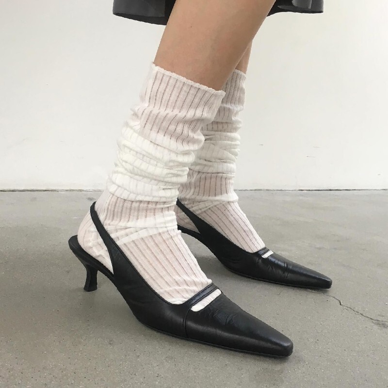 Korean-style Summer New 2025 Niche Retro All-match Thin-heeled High-heeled Kitten-heeled Simple Leather Square Toe Sandals