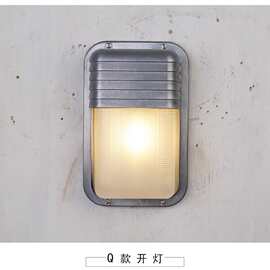 跨境LED户外防水复古壁灯过道阳台工业咖啡装饰美式玻璃灯泡壁灯