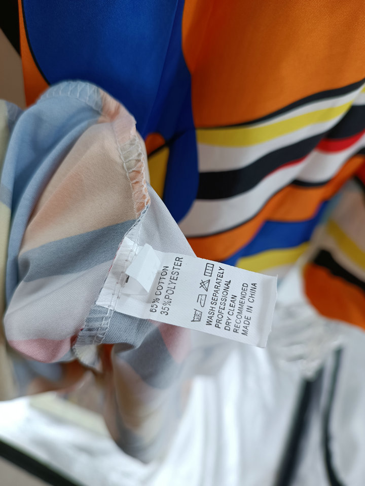 Women's printed pullover long sleeve long skirt V-neck swing loose dress_mkmklike.com