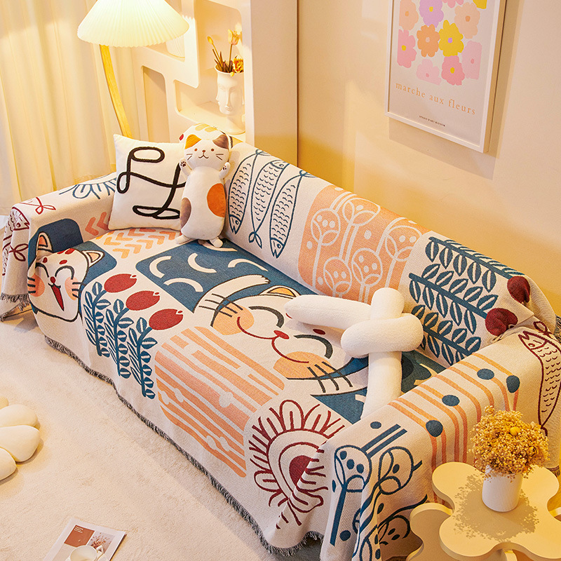 Four Seasons funda de sofá universal Nordic ins estilo anti-gato combinación de arañazos sofá cubierta completa cubierta de tela toalla Amazon transfronteriza