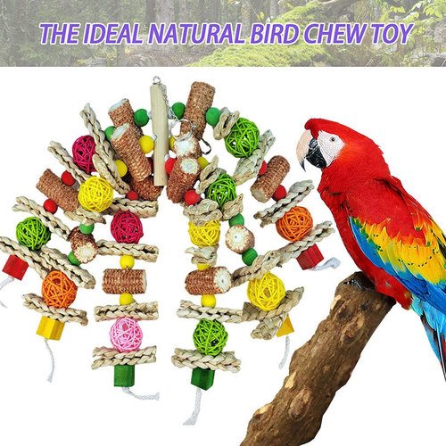 Parrot gnawing toys corn wooden colorful bird supplies cross-border exclusive factory direct sale bird toys