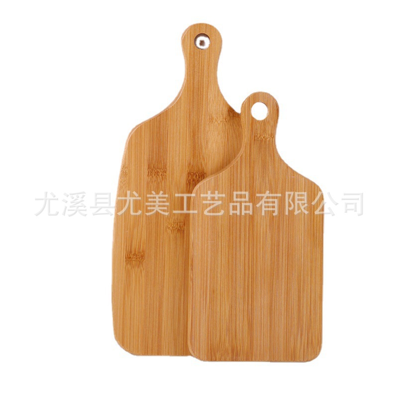Tablero de corte de bambú Tablero de corte de mango interior del hogar con fregadero Tablero de corte de cocina de artesanía de bambú Tabla de corte de clasificación de tablero de frutas