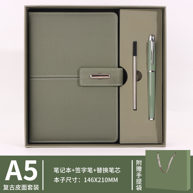 Negocios transfronterizos paquetes de cuadernos llogo lincoln botón de oficina cuaderno de tarjetas de taza de regalo caja de regalo