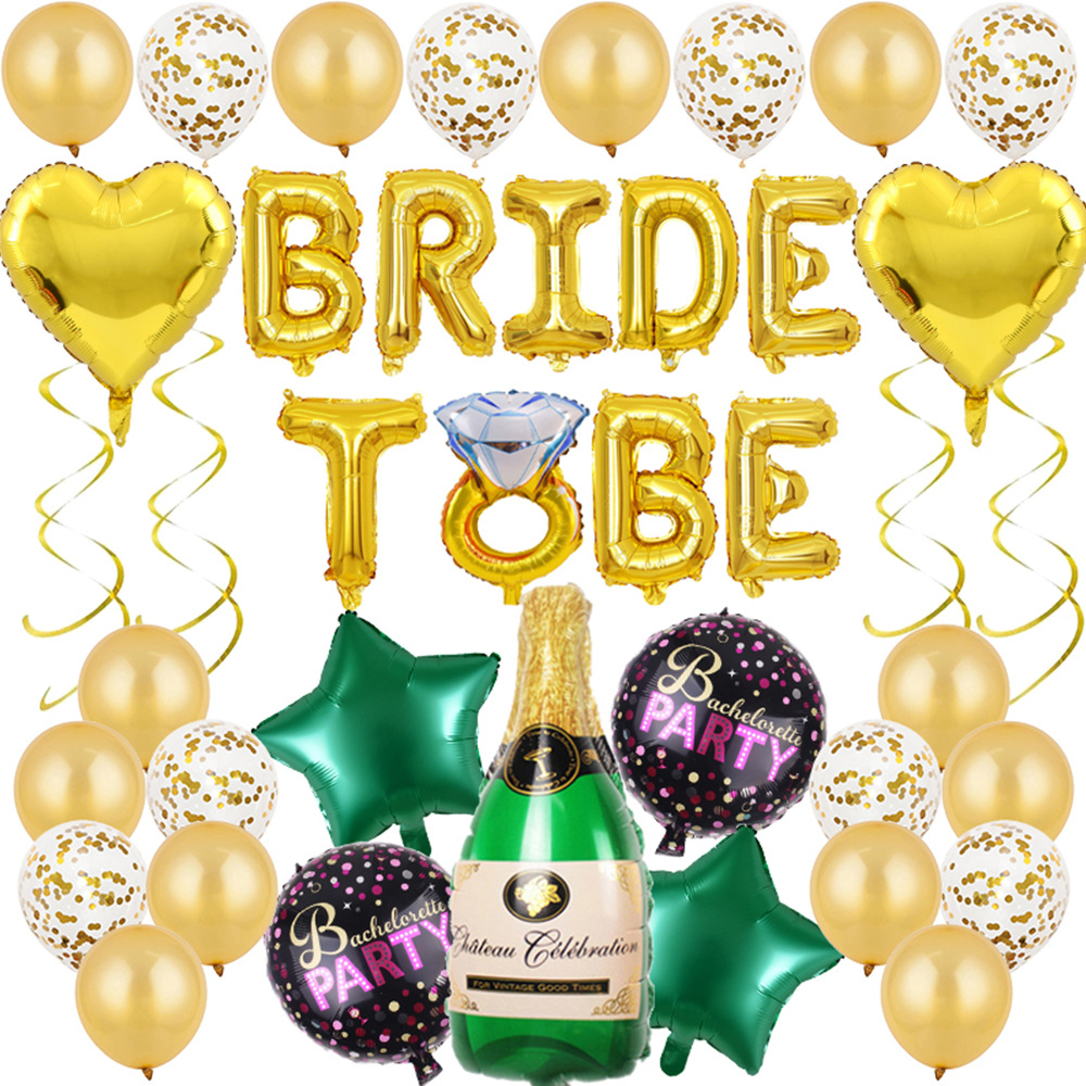 Globos despedida soltero bridetobe aluminio botella vino diamante rosa