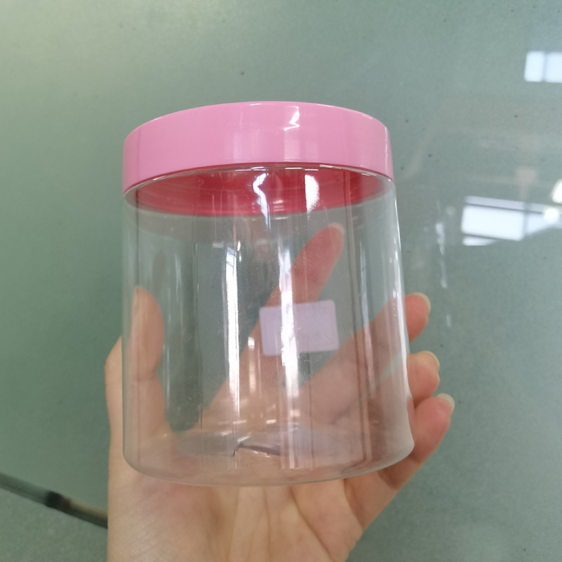 Botellas de boca ancha transparentes de PET para alimentos, frascos sellados para refrigerios, recipientes para té y frutos secos, botellas vacías de plástico para dispensar, venta al por mayor