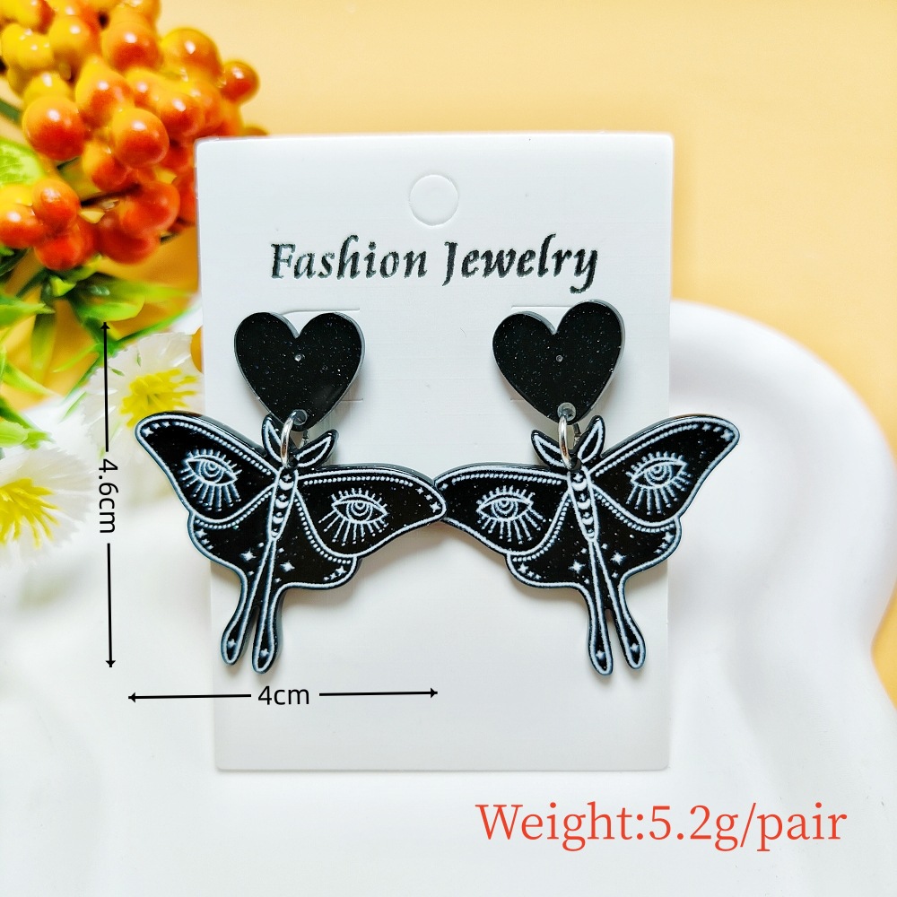 8g Weight 304 Stainless Steel Ear Needle Material Drop Earrings Classification 1 Pair Quantity Holiday, Daily Occasion Acrylic Material Halloween Festival Geometric, Pumpkin, Butterfly Pattern Women's Gender Casual, Simple Style Style 1 Pair Casual Simple Style Geometric Pumpkin Butterfly Arylic Drop Earrings 21