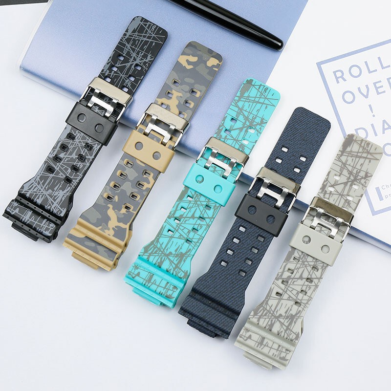 Watch Accessories Camouflage Resin Strap Male Compatible with Casio G-Shock Gls Gd Ga110 120 400