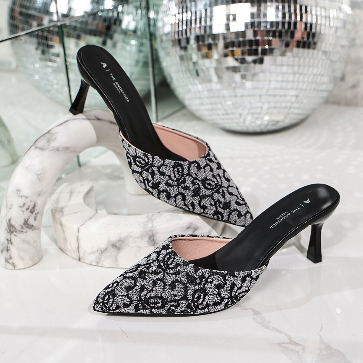 Zapatillas de Tacón Alto para Mujer de Cuero Antideslizante para Uso Exterior