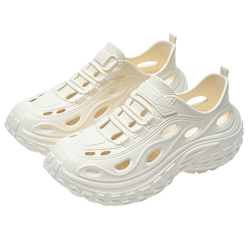 Men's Croc-style Shoes for Summer, Outdoor Wear, EVA River-Tracking Slippers, Thick-Soled, Non-Slip, Casual Beach Sandals