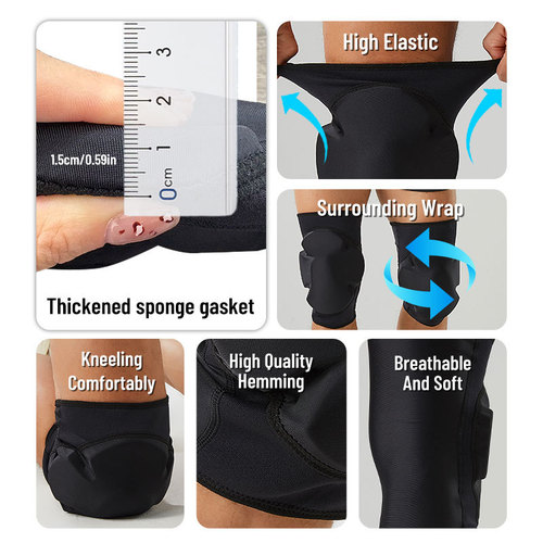 New plum blossom sponge kneepads increase protective area Sports kneepads dance kneeling drop resistance anti-collision leg protectors