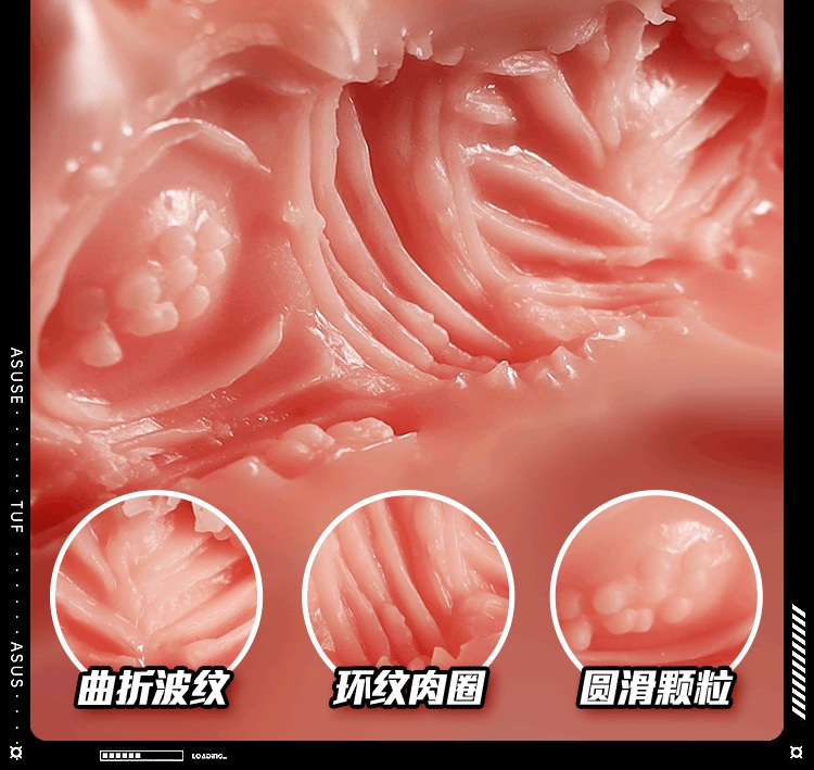 Jiuai Suction Mold Solid TPE Male Masturbator with Vaginal and Buttocks Entry — detail image 18
