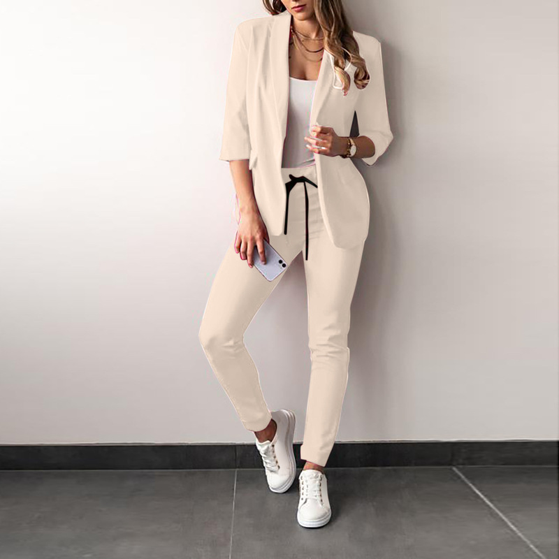 ヨーロッパとアメリカのクロスボーダー願いアマゾン独立ステーション AliExpress 新しいカジュアルファッションスーツスーツ婦人服スーツ|undefined