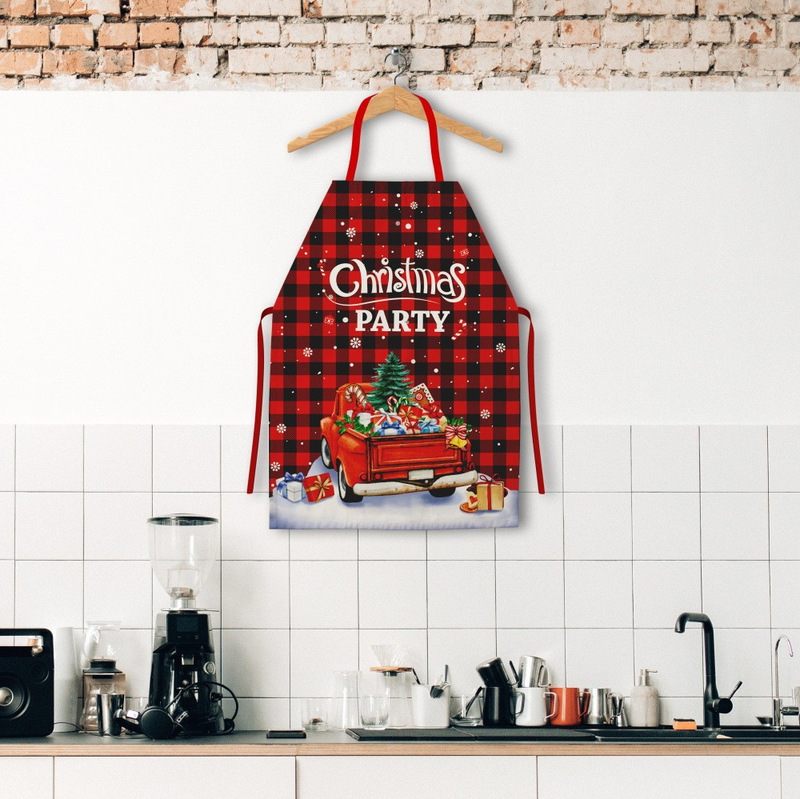 新しいクリスマスエプロングリーン奇サンタクロースの家庭用キッチンエプロンクリスマス装飾用品卸売り|undefined