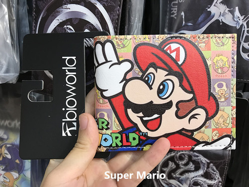 Japanese anime Mary Brothers Mario PU leather wallet student personalized short two-fold money wallet