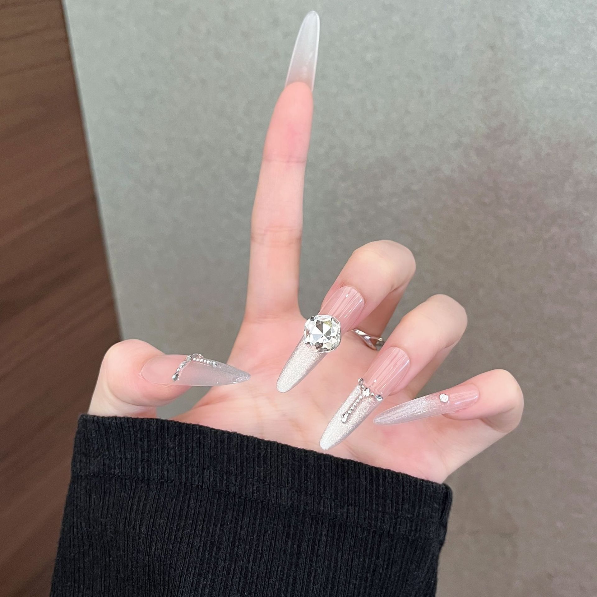Perro fino largo hecho a mano puro 4.0 desgaste de uñas productos terminados desmontables parches de uñas parches de manicuras inwind