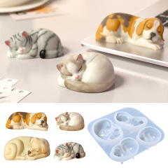 シャム猫シリコーン型 diy クリスタル接着剤車のホームアクセサリー装飾品子犬ペットピンチ型