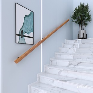 Stair Handrails Solid Wood Home Villa Loft Railings Against the Wall Elderly Anti-Slip Wooden Handrails Indoor Kindergarten Children