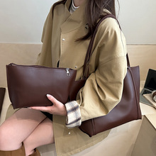 大容量包包女2025秋季新款质感女包简约复古手提包单肩通勤托特包