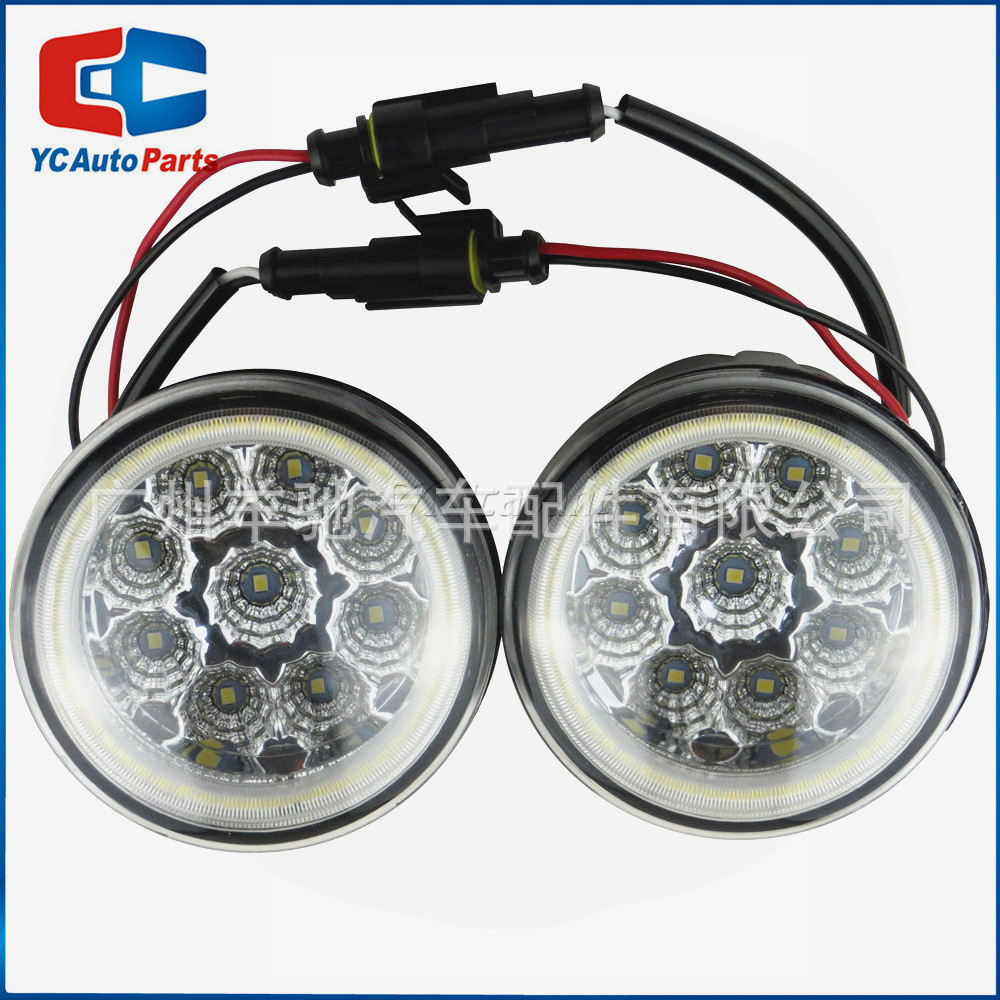 26150-8990B Faros delanteros LED Lámpara de niebla 9 lámparas con cuentas Angel Eye para Infiniti