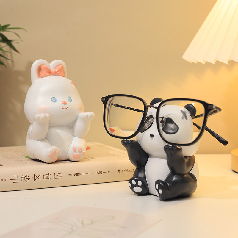 Creative Panda Animal Glasses Display Rack Glasses Storage Bracket Ornaments Decorative Display Bedroom Desktop Glasses Frame