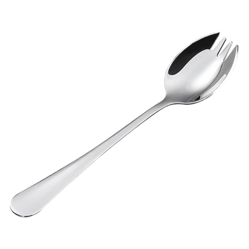 304 cuchara Tenedor de mango largo de acero inoxidable integrado creativo hogar ensalada de fruta cuchara estudiante superficie tenedor regalo fábrica al por mayor