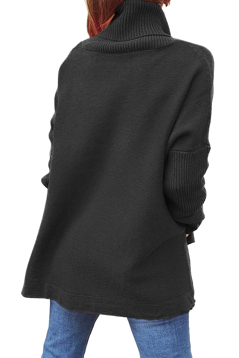 651g Weight Long Sleeve Sleeve Length Pullovers Placket Type Batwing Sleeve Sleeve Type Polyacrylonitrile Fiber Fabric Type Long Top Length Sweater Tops Type Daily Occasion Turtleneck Neckline Warm Function Slim Fit Type Solid Color Pattern Winter, Autumn Season Women'S Gender Patchwork Design Fashion Style Wholesale Women'S Fashion Solid Color Long Sleeve Patchwork Sweaters & Cardigans 8
