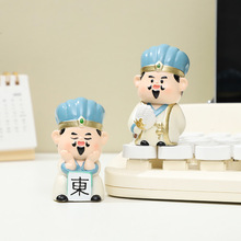 如果创意三国武侯诸葛亮孔明桌面树脂小摆件国潮文创工位情绪摆件