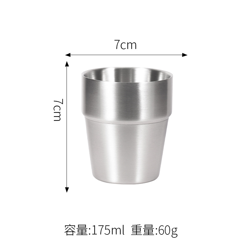 175ML 더블 스텝 컵 (실버)
