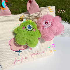 Internet celebrity trend plush little monster pendant cute big-eyed long-haired monster doll bag brooch doll machine doll