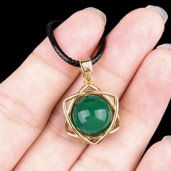 Green agate (golden)