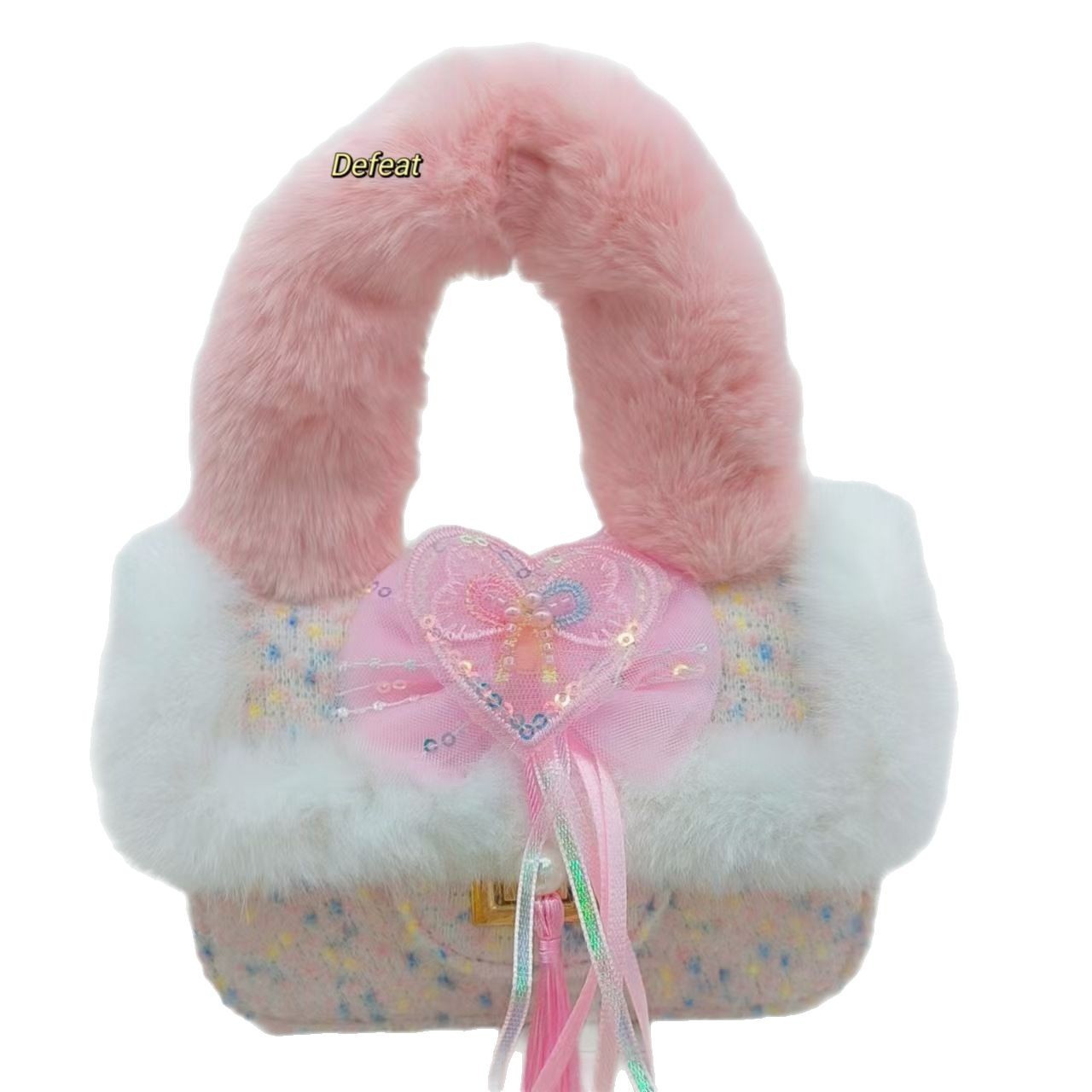 Bolsos de peluche de estilo nacional, bolsos de hombro para niños de moda extranjera, bolsos pequeños, bolsos de accesorios, bolsos de cambio