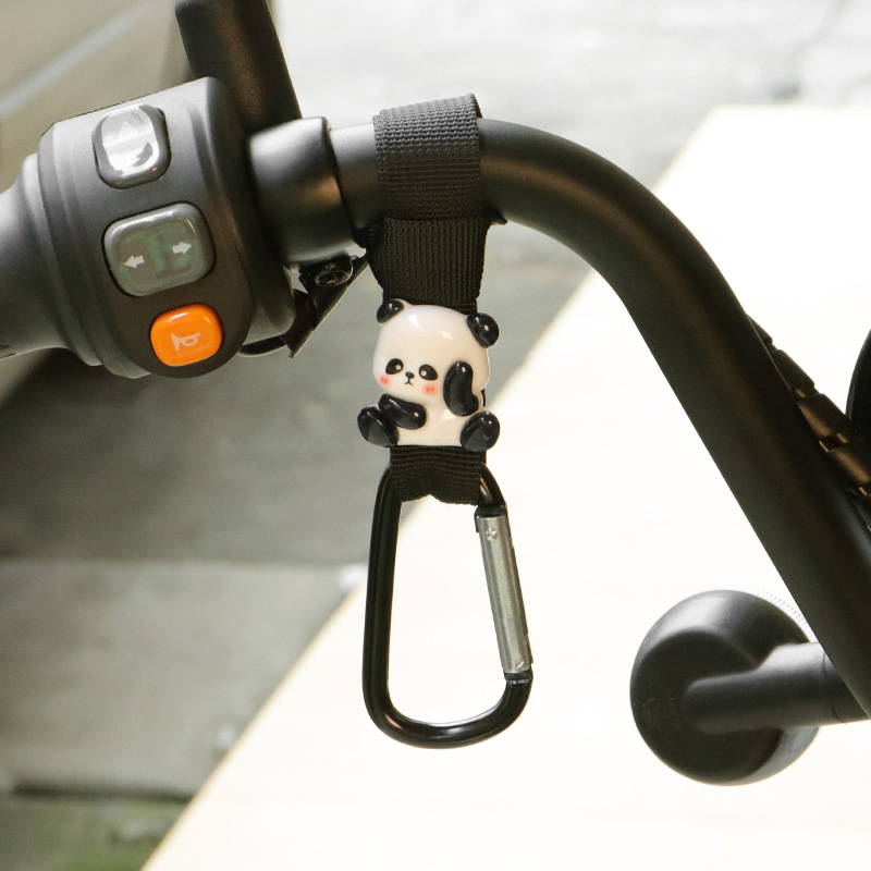 Gancho para coche eléctrico Gancho para colgar para motocicleta de carga universal delantero Gancho para llevar lindo panda