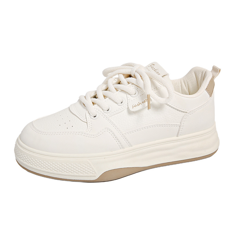 2025 primavera zapatos de mujer nuevos zapatos transpirables pequeños zapatos blancos de mujer versátiles zapatos de skate casuales deportivos de base gruesa estudiantes coreanos