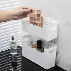 洗漱台鏡櫃化妝品收納盒梳妝檯多功能桌面窄分格護膚品口紅置物架