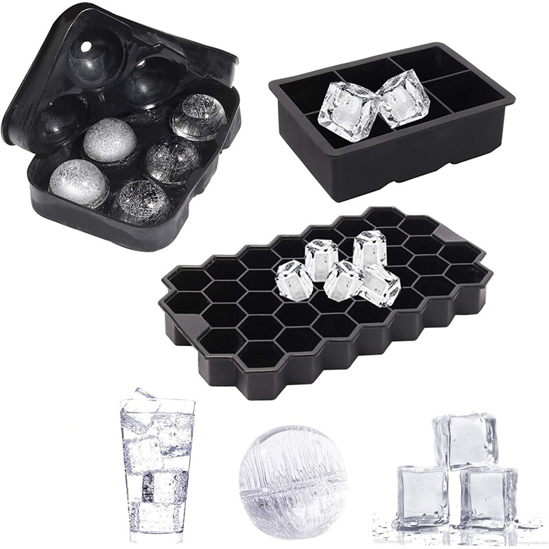 Food Grade Silicone Ice Mold suit Ice Mold Honeycomb Ice Mold Silicone 6 Even Square Ice Mold Silicone 6 Round Ice Mold
