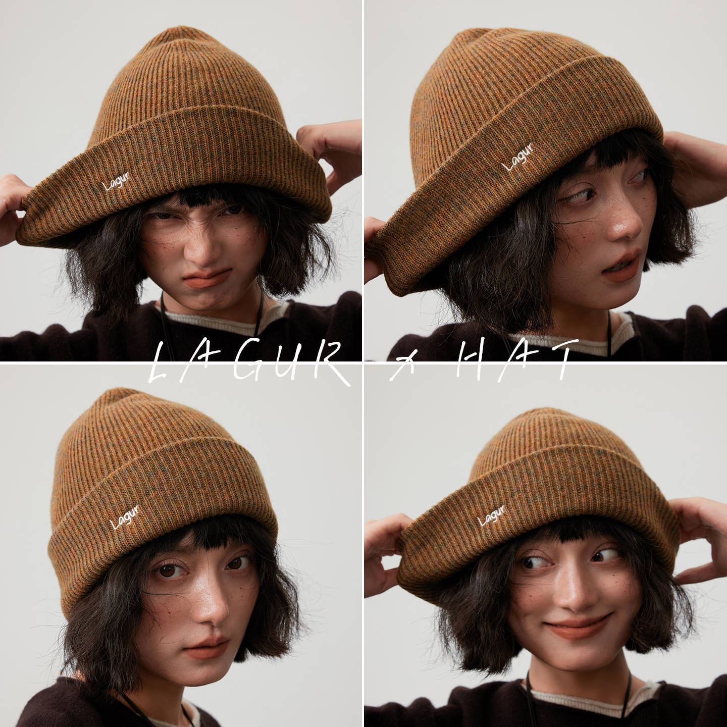 Women's Knitted Wool Baseball Cap With Ear Protection And Embroidery_voghion.com