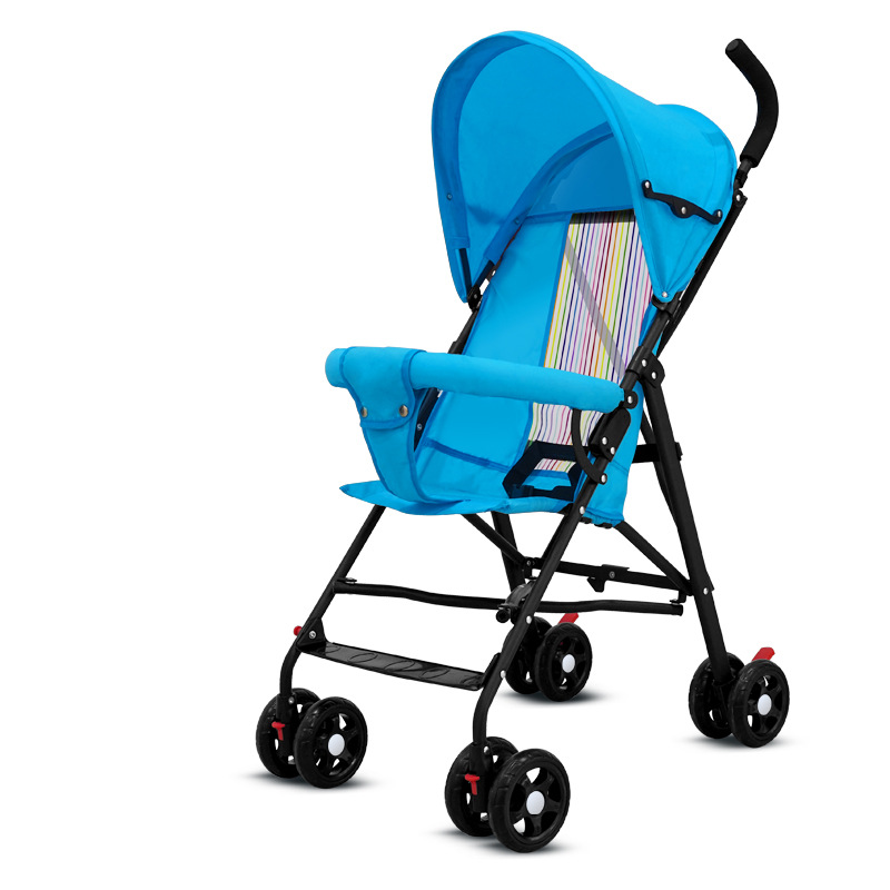 Cochecito de bebé puede sentarse y acostarse bebé ligero plegable simple súper niños pequeños deslizamiento bebé paraguas portátil coche mano empuje verano
