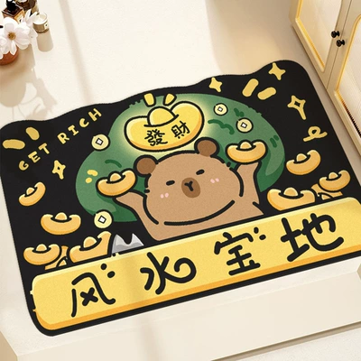 Stain-Resistant Tianjin Carpet, Avtomobil döşəmə paspasları - feng-shui-baodi-4060cm-diatom-mud-floor-mat