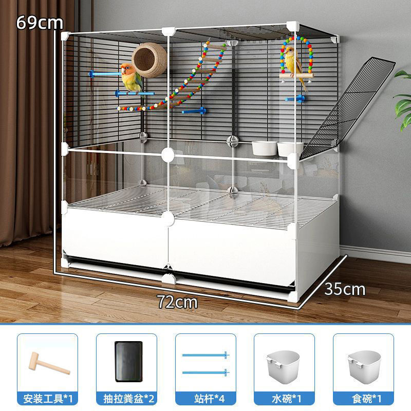 鸟笼子大号家用虎皮玄凤鹦鹉豪华别墅新型珍珠鸟绣眼八哥专用鸟笼|undefined