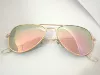 3024 Stainless Steel Golden Frame Cherry Powder Children's Mirror (Polarized) 52*46