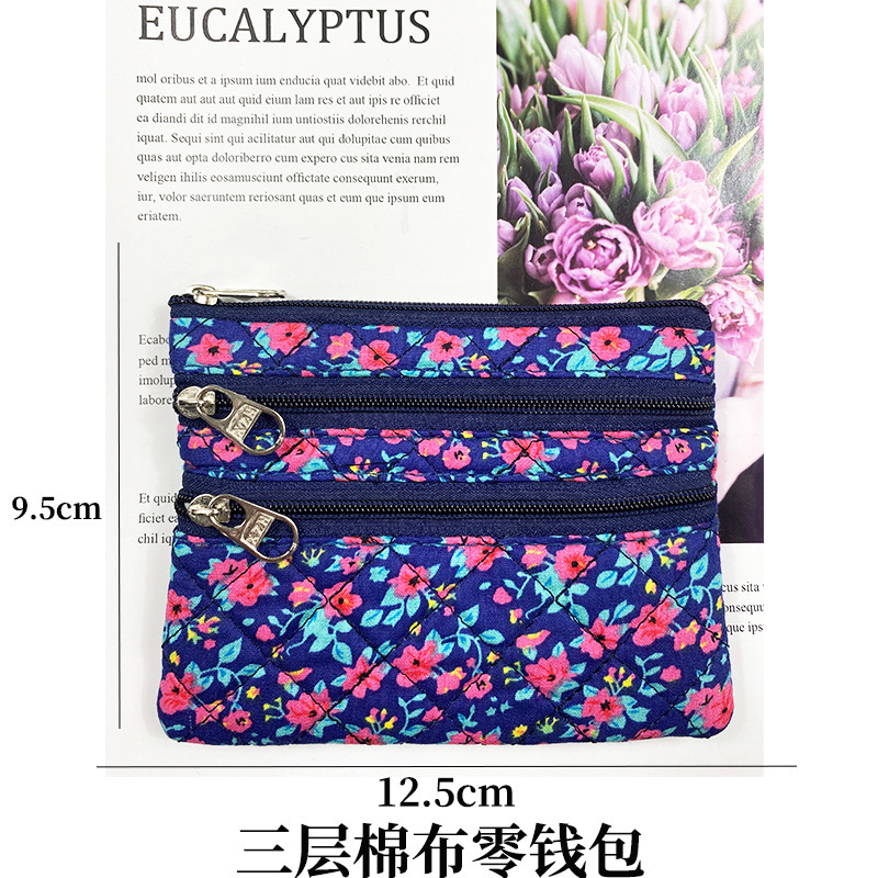 Coin Purse Women's Fashion Mini Cotton Clutch Bag Small Wallet Key Bag Short Wallet Zipper Bag Coin Card Bag Coin Purse Women's Fashion Mini Cotton Clutch Bag Small Wallet Key Bag Short Wallet Zipper Bag Coin Card Bag